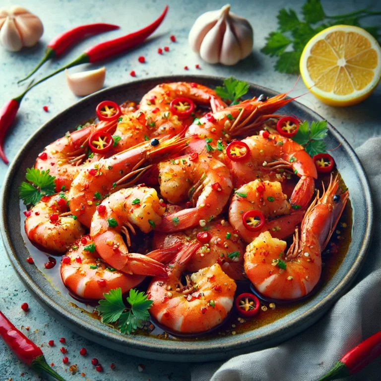 Crevettes Pimentées à l'Ail