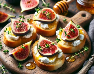 Crostini au Fromage de Chèvre et Figues