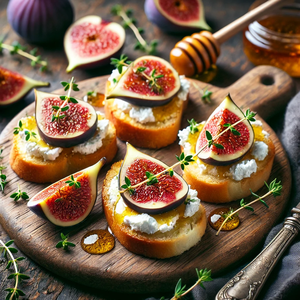 Crostini au Fromage de Chèvre et Figues