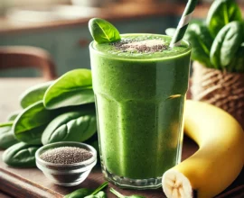 Smoothie vert (épinards, concombre, pomme, citron)