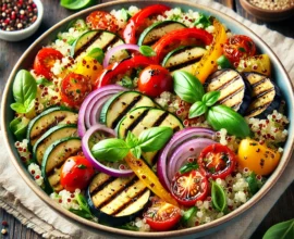 Salade de quinoa et légumes grilles