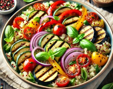 Salade de quinoa et légumes grilles