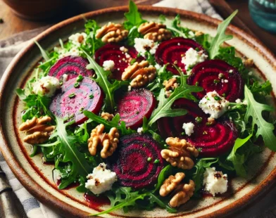 Salade de betteraves et fromage de chèvre