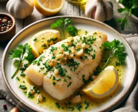 filet de poisson blanc à l'ail et citron