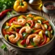 Poêlée de légumes et crevettes