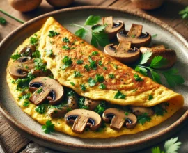 Omelette aux champignons et herbes fraîches