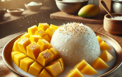 Sticky rice with mango