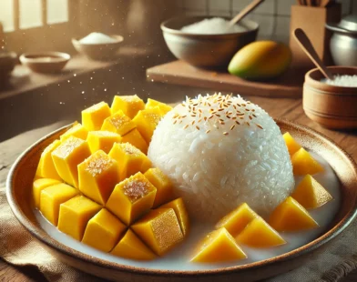 Sticky rice with mango