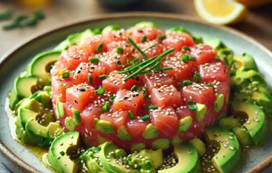 Tartare de saumon et avocat