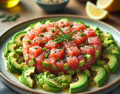 Tartare de saumon et avocat