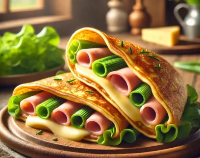 Aumônières au fromage et jambon