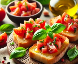 bruschetta tomate-basilic