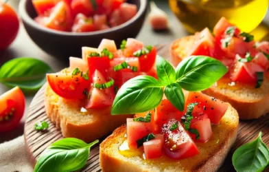 bruschetta tomate-basilic