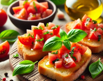 bruschetta tomate-basilic